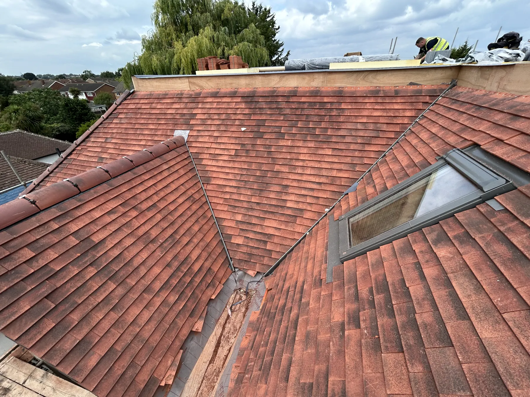 Clay tiled roof