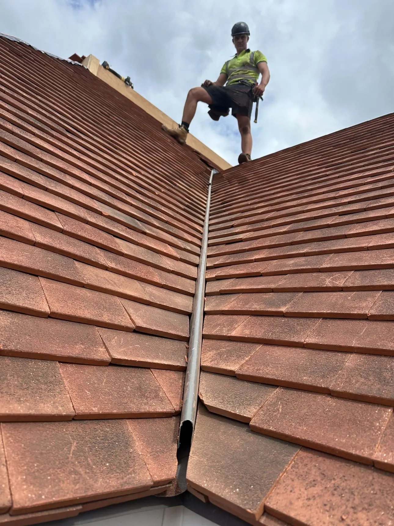 Completed tiled roof and valley detail