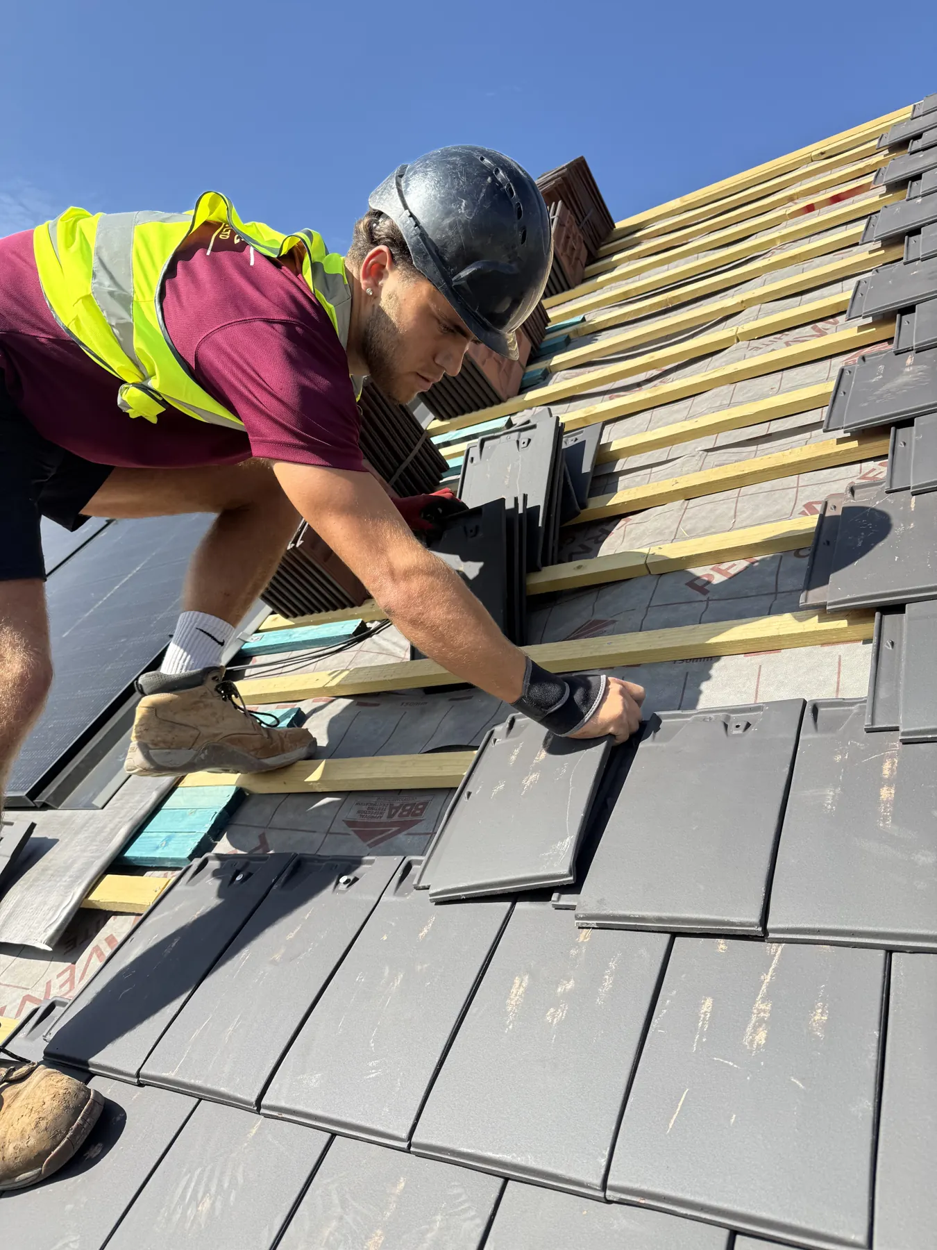 New roof installation